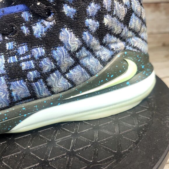 Nike LeBron 17 Youth 1Y Mid  Constellations Blue Green Athletic Kids Shoes - Picture 5 of 10
